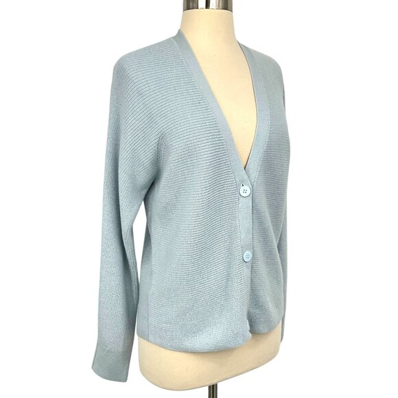 Lululemon Merino Wool Blend Cardigan Powder Blue Size 4 V Neck - Picture 7 of 8